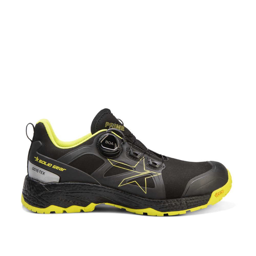 SKYDDSSKO SOLID GEAR PRIME GTX LOW 42, SVART/GUL S3 STL: 42
