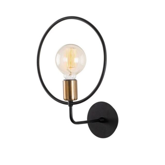 Vägglampa Sufia svart