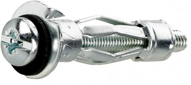 FIXX 1507739 Metallexpander M6, dubbel, med skruv Greppområde 16-32 mm, 40-pack