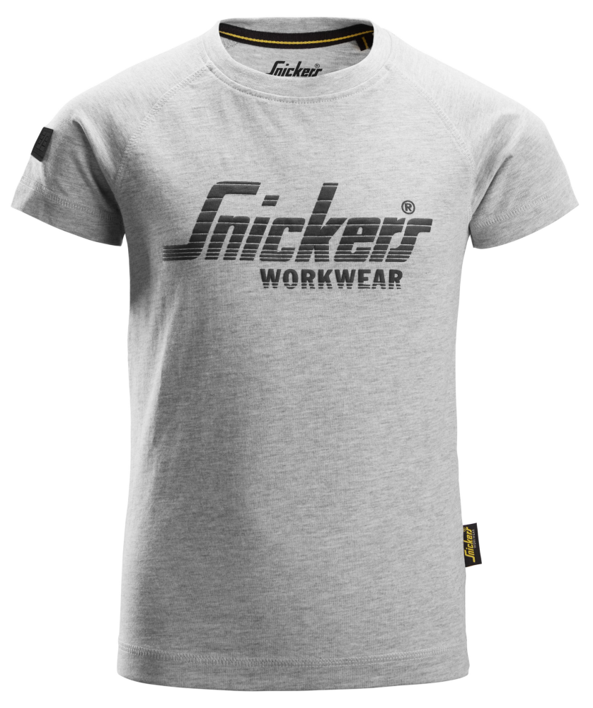 T-SHIRT SNICKERS WORKWEAR LOGO JUNIOR GRÅMELERAD, STL 110/116