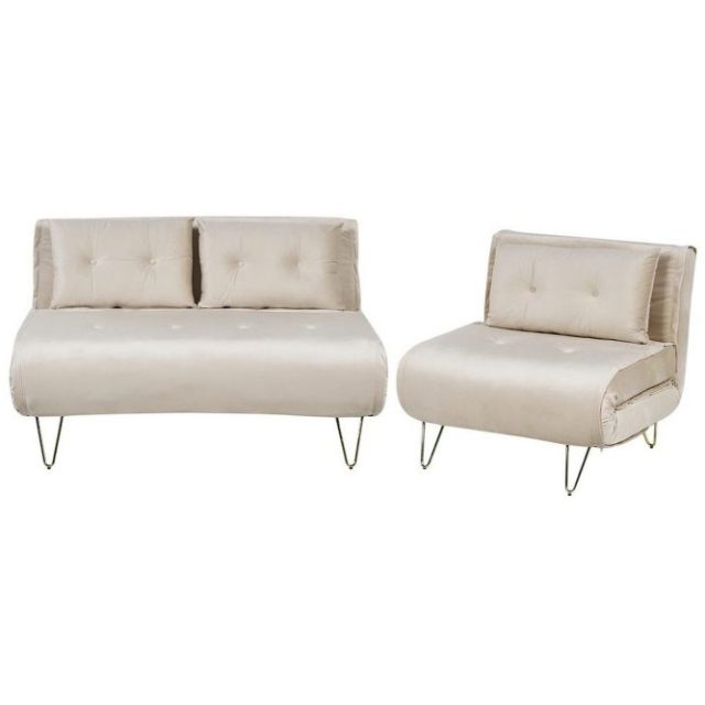 3-sitssoffa Vestfold Beige, guld