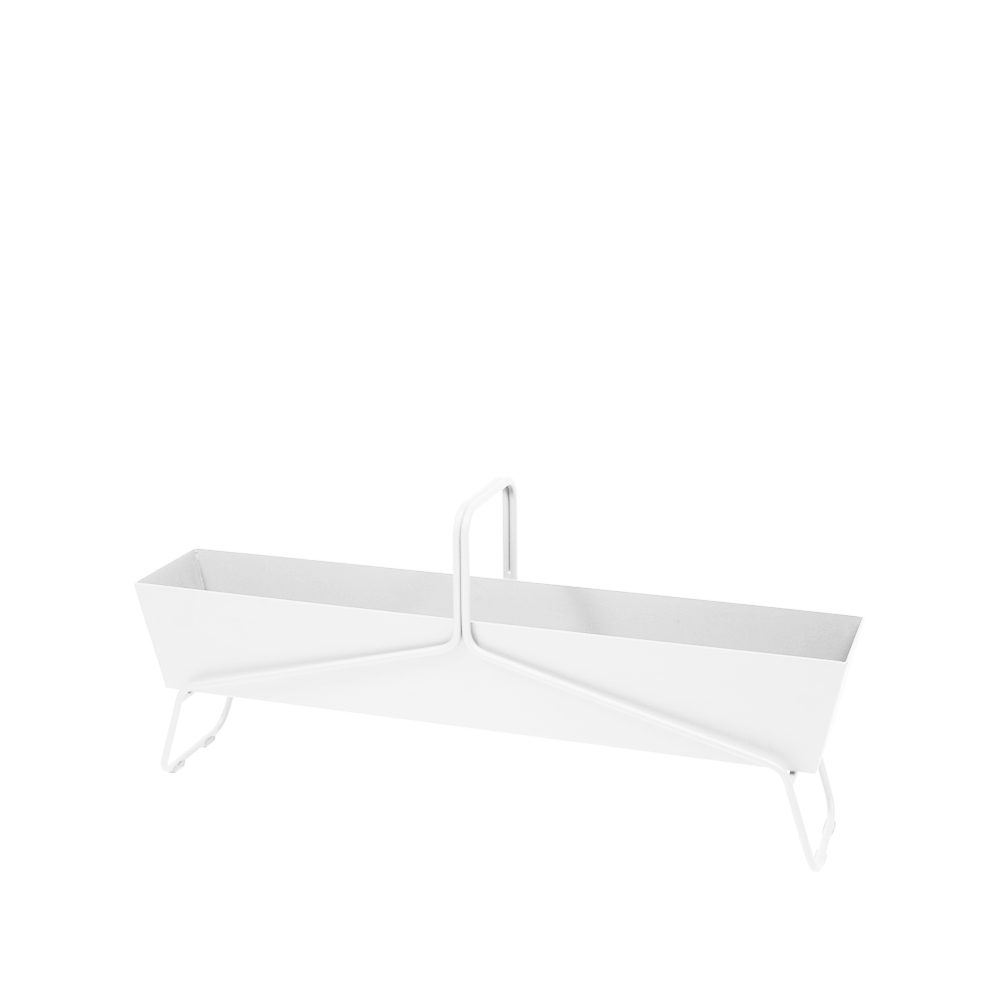 Basket long planteringsbox, Cotton white (vit)