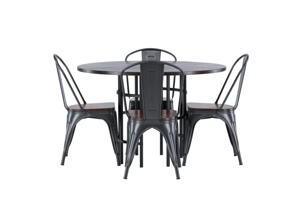 Copenhagen Matgrupp 115 cm Rund med 4 Tempe stolar