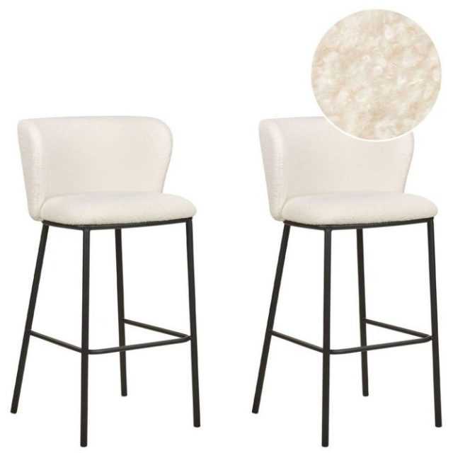 Barstol Mina set om 2 Bouclé