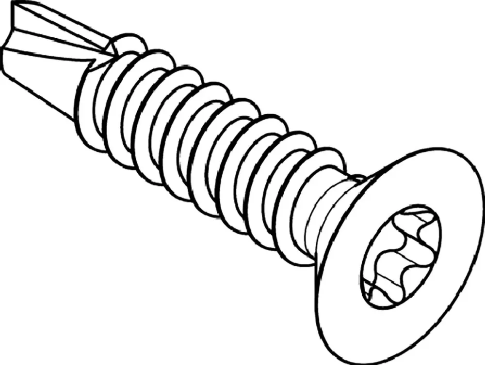 REYHER 075040190063050 Plåtskruv T30, försänkt, DIN7504P 6,3x50 mm, 250-pack - Bild 2