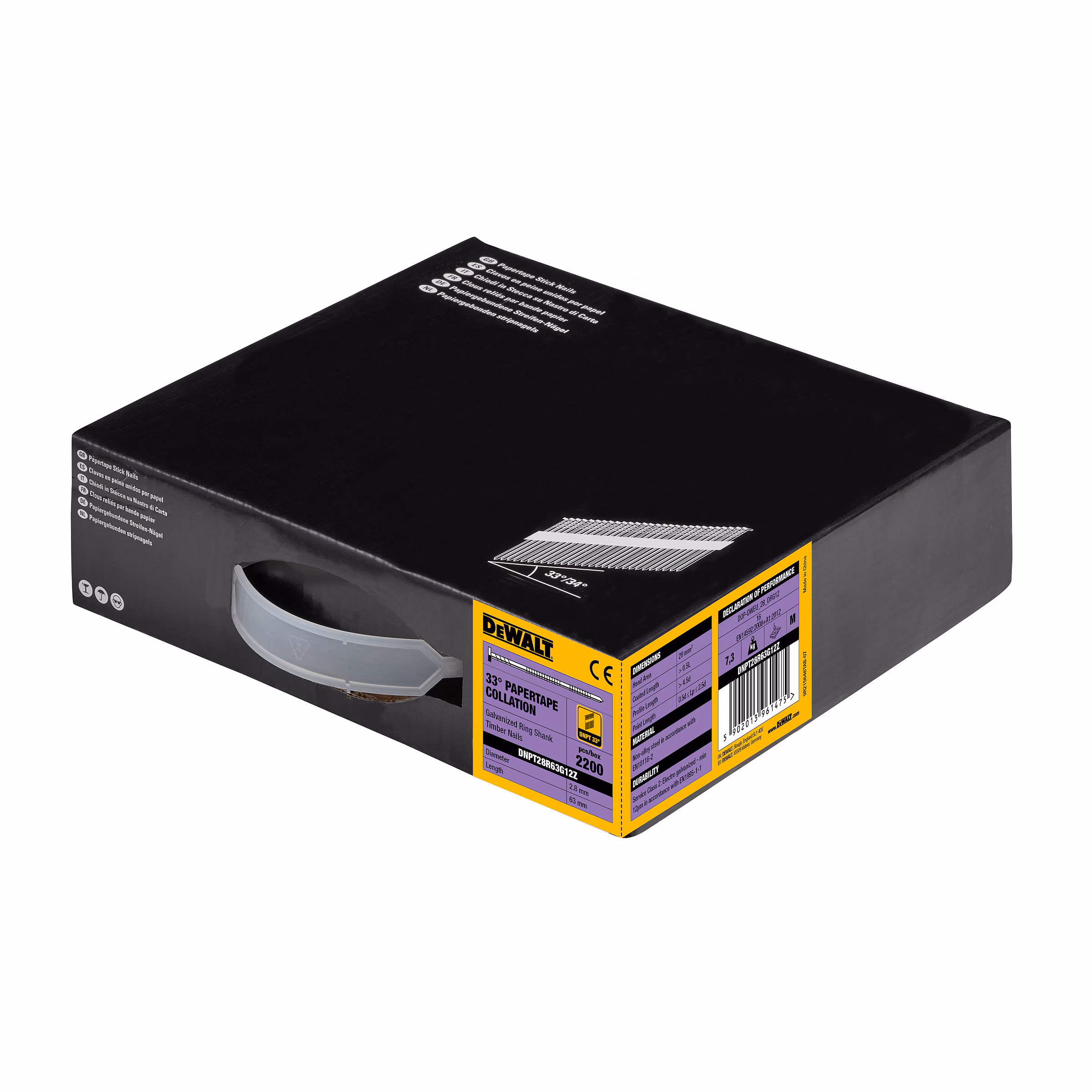 Kjøp Dewalt Ringspiker 2,8x63 mm FZB, DNPT28R63G12Z