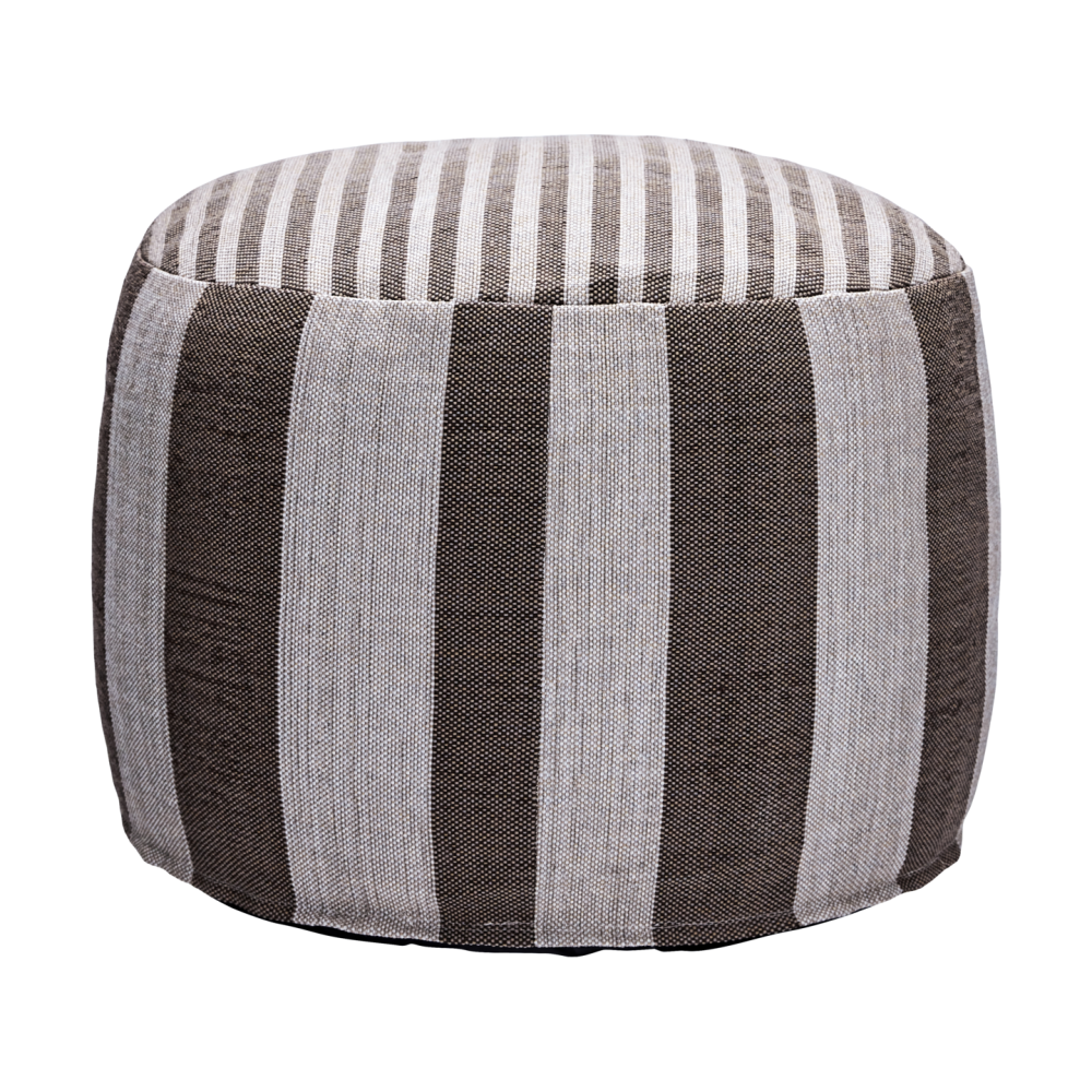Alfo puff Ø60x40 cm, Brun-vit