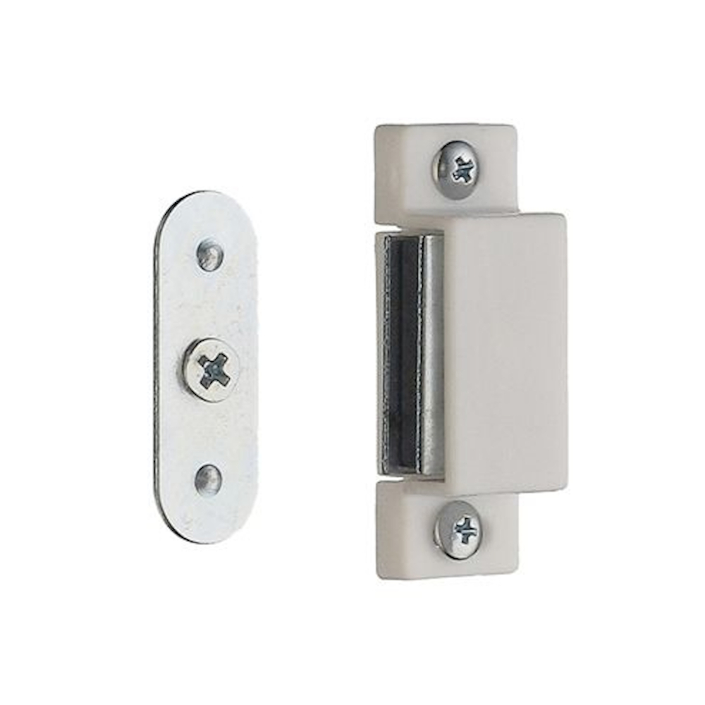 Magnetlås Vit 10st Beslagsboden B301/10
