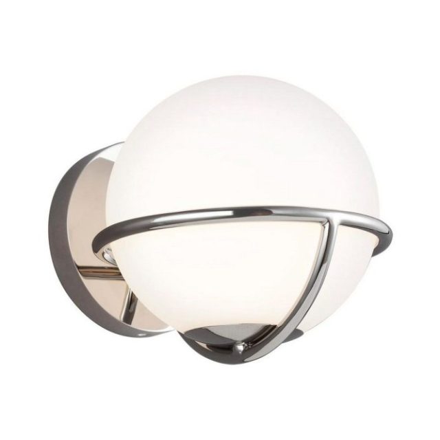 Vägglampa Feiss Apollo Polerad Nickel