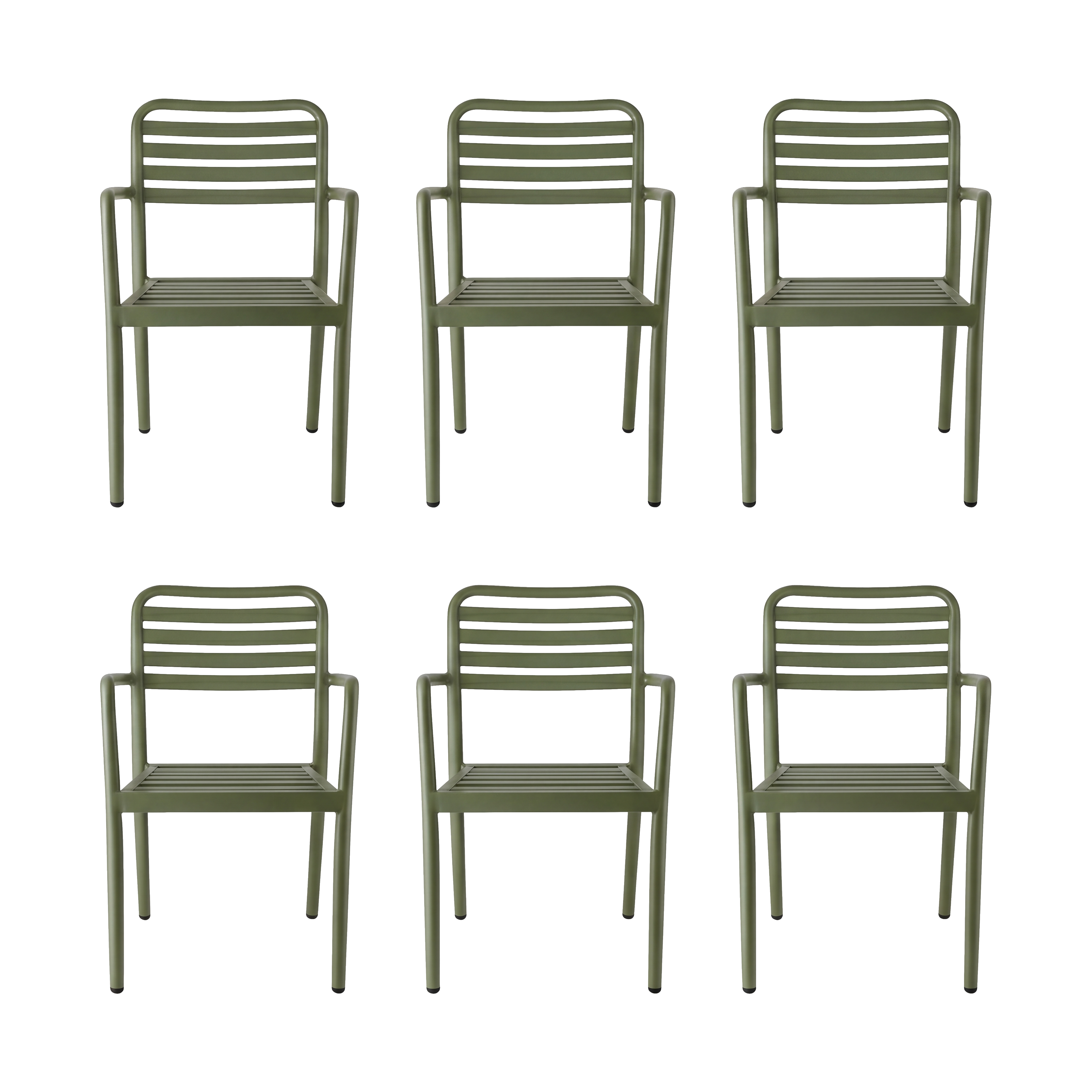 Messina karmstol, Moss green, 6-pack
