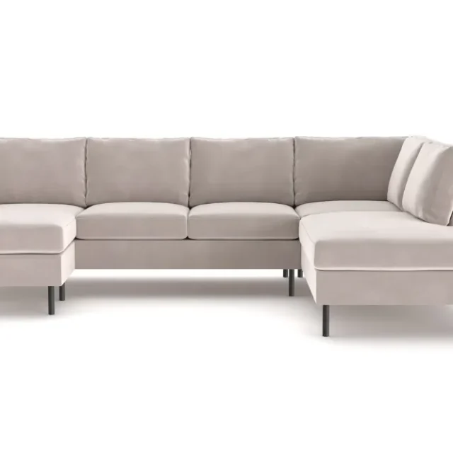 Peppe 4-sits Högervänd U-formad Soffa med Divan och Schäslong i Manchester