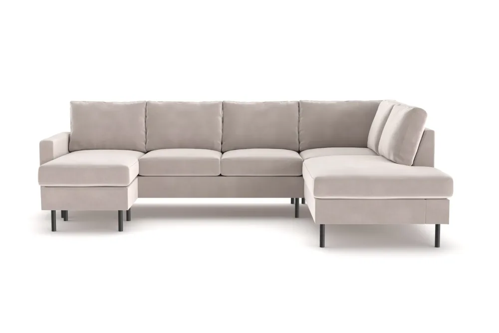Peppe 4-sits Högervänd U-formad Soffa med Divan och Schäslong i Manchester