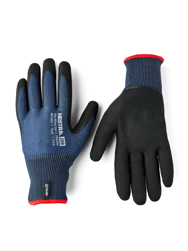 Hestra Pro Thin Nitrile Cut Montagehandske blå/svart 9