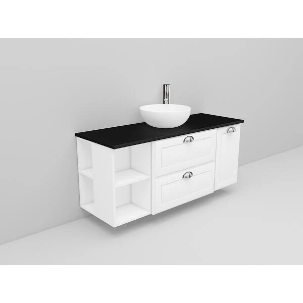 Badrumsmöbel Flexline Modell 176 120cm, Vit, Fasad Ram | Stuvbutiken - Bild 2