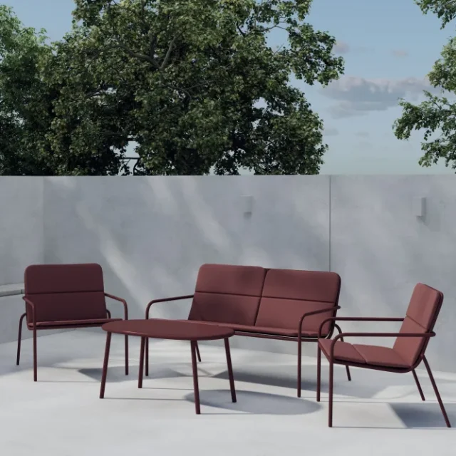 Venture Home Fourni Loungeset vinröd