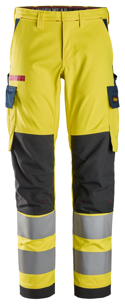 ARBETSBYXA STRETCH PW HV KL2 GUL/MARIN STL: 48