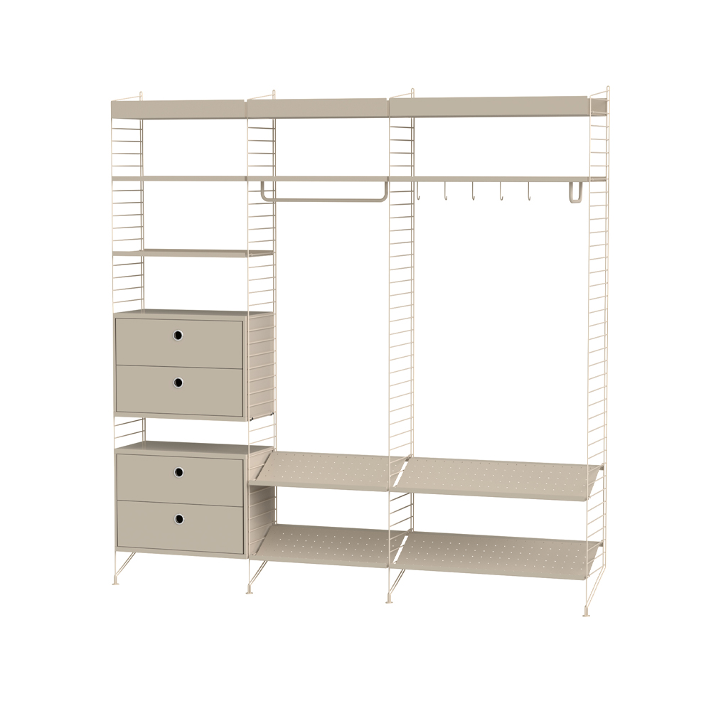 Stringhylla hall beige - Kombination P
