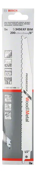 Tigersågblad Bosch Power Tools S 3456 XF Progressor for Wood and Metal 5-pack