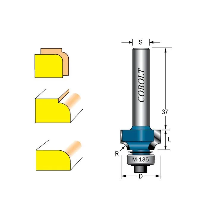 Cobolt 217-050 Avrundningsfräs R=5 D=23 L=10