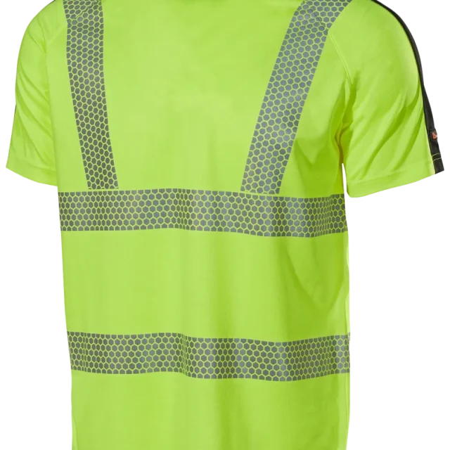 L.Brador 6120P T-shirt svart/hi-vis gul, klass 2 XXL