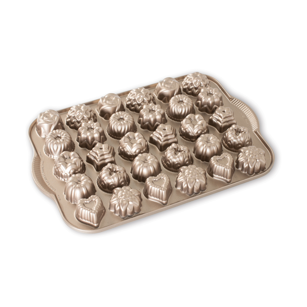 Nordic Ware Bundt Tea Cakes and Candy bakform, Guld