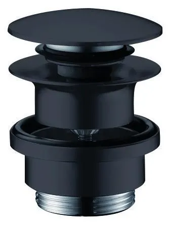 Hansgrohe 50100670 Bottenventil för tvättställ, Push-Open, 1 1/4" Mattsvart - Bild 2