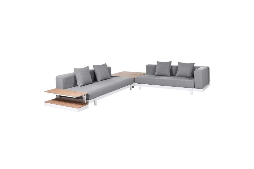 Loungegrupp med bord Missanello Grå/vit