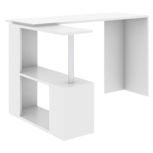 Elegancia Skrivbord 130 cm med Förvaring Hyllor L-form