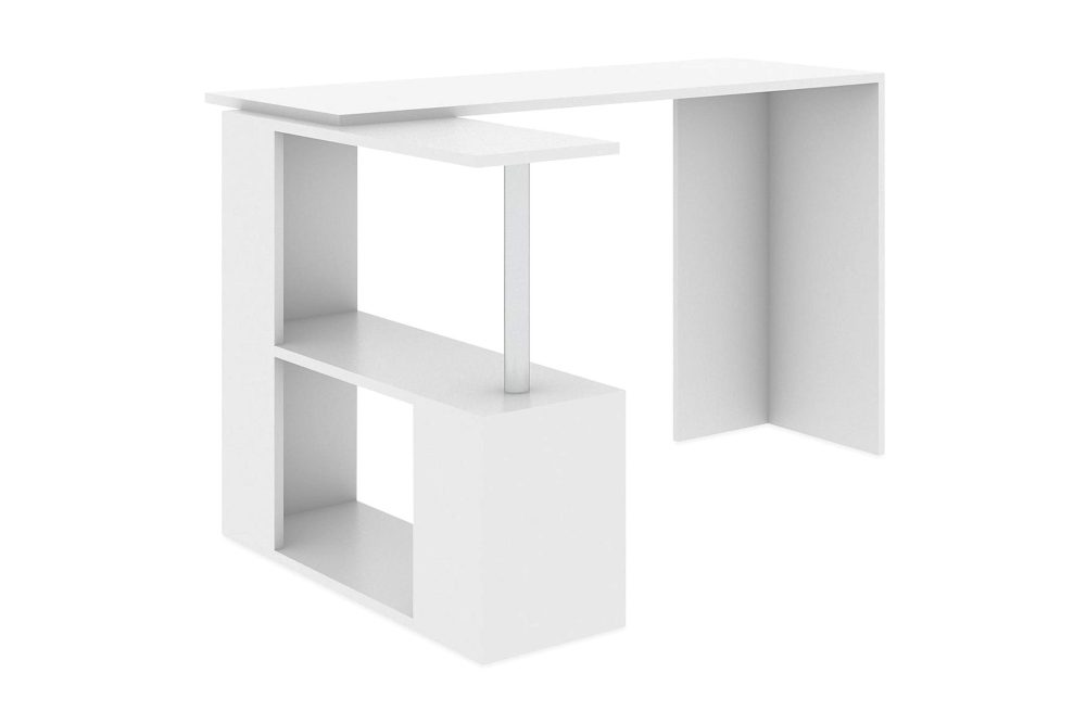 Elegancia Skrivbord 130 cm med Förvaring Hyllor L-form