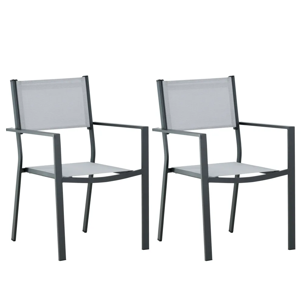 Venture Home Copacabana 4231-622 Karmstol 2-pack Svart/Grå - Bild 2