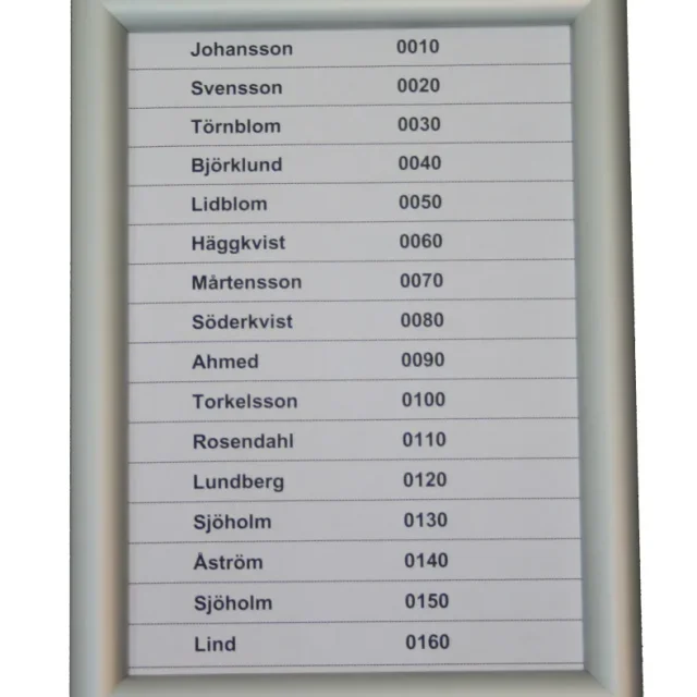 Swedsign Safesnap Portkodstavla aluminium 327 x 450 mm
