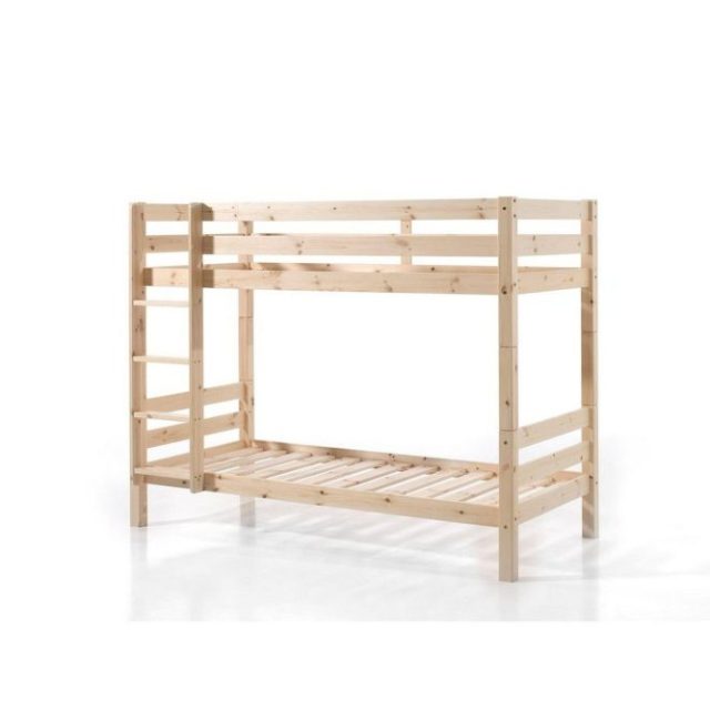 Våningssäng Pino Set med 2 Lådor Naturlig, 160 cm