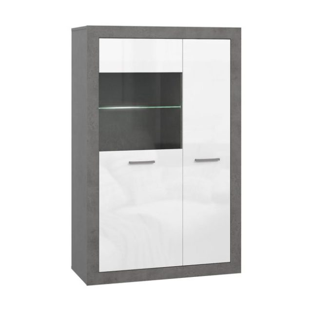 Tolovgrad Vitrinskåp 41 cm djup 93 cm bred 145,9 cm hög Ljust Trä Glas