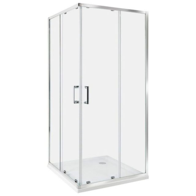 Duschväggar Tela Transparent/Silver, 90x90x185 cm
