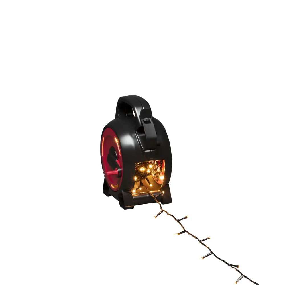 Konstsmide 3832-807 Sladdvinda amber, svart soft-kabel 13.93 m