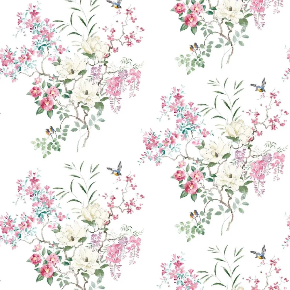 Curios Magnolia Blossom Blossom/leaf Dbow217469 Tapet | Stuvbutiken