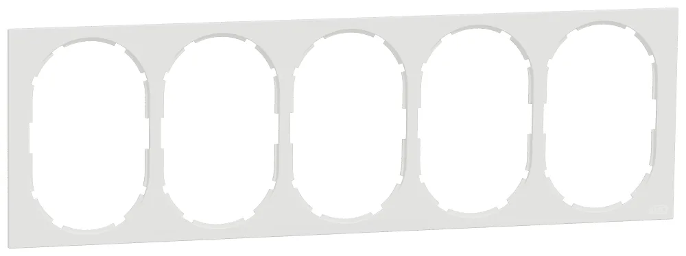 Elko EKO50017 Ram 5-fack 2-vägsuttag, kombinationsmontage Svart