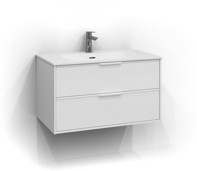 TVÄTTSTÄLLSSKÅP SVEDBERGS EPOS RELIEF VIT 2LÅD INTHT 80X45,3X45CM
