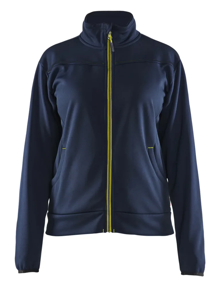 Blåkläder 339425268633XL Tröja marinblå(gul, helzip XL