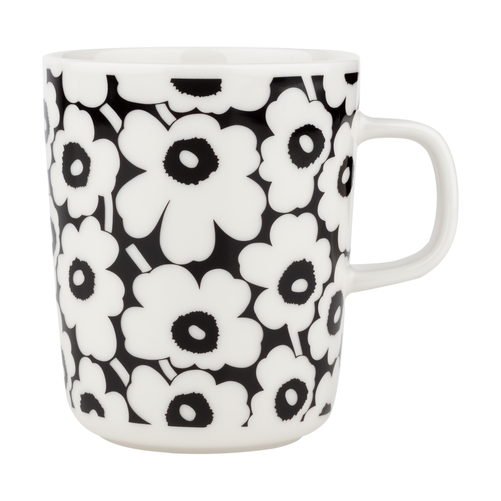 Pikkuinen Unikko mugg 25 cl, Black-white