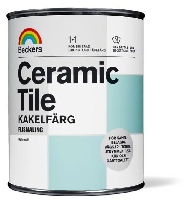 Beckers Ceramic Tile Kakelfärg halvmatt Vit