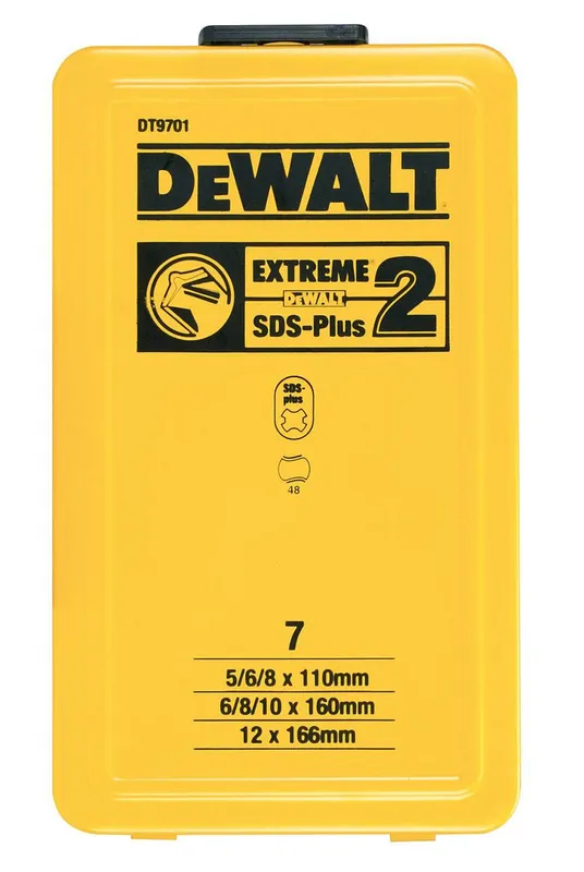 DeWalt DT9701 Hammarborrsats Extreme SDS+ 7-Delar