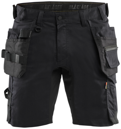 HANTVERKSSHORTS BLÅKLÄDER 1752 1832 S 48, SVART STRETCH