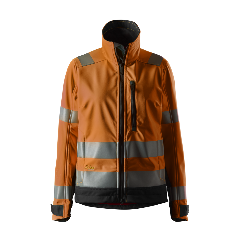 SOFTSHELLJACKA DAM AW HV ORANGE/SVART STL XXL