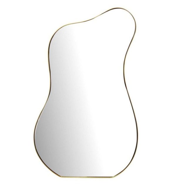 Spegel Wohnling Asymmetrisk metallram oval 100 cm