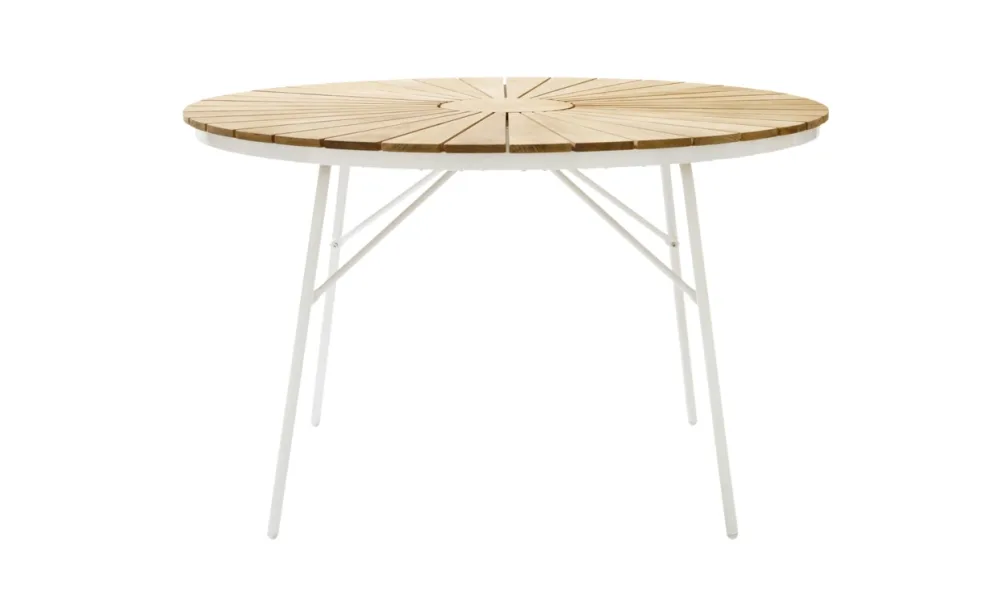 ELLEN Trädgårdsbord Teak/Vit 110