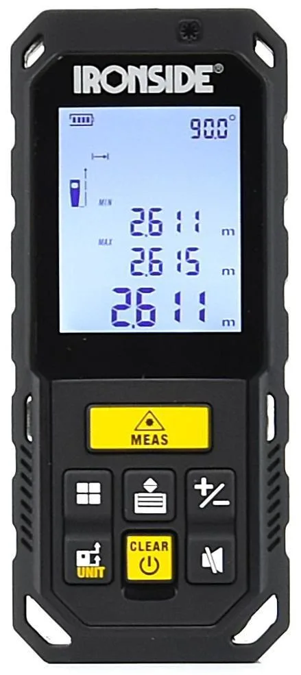 Ironside HEAVY DUTY 103496 Avståndsmätare 0.2-100 m, med batteri