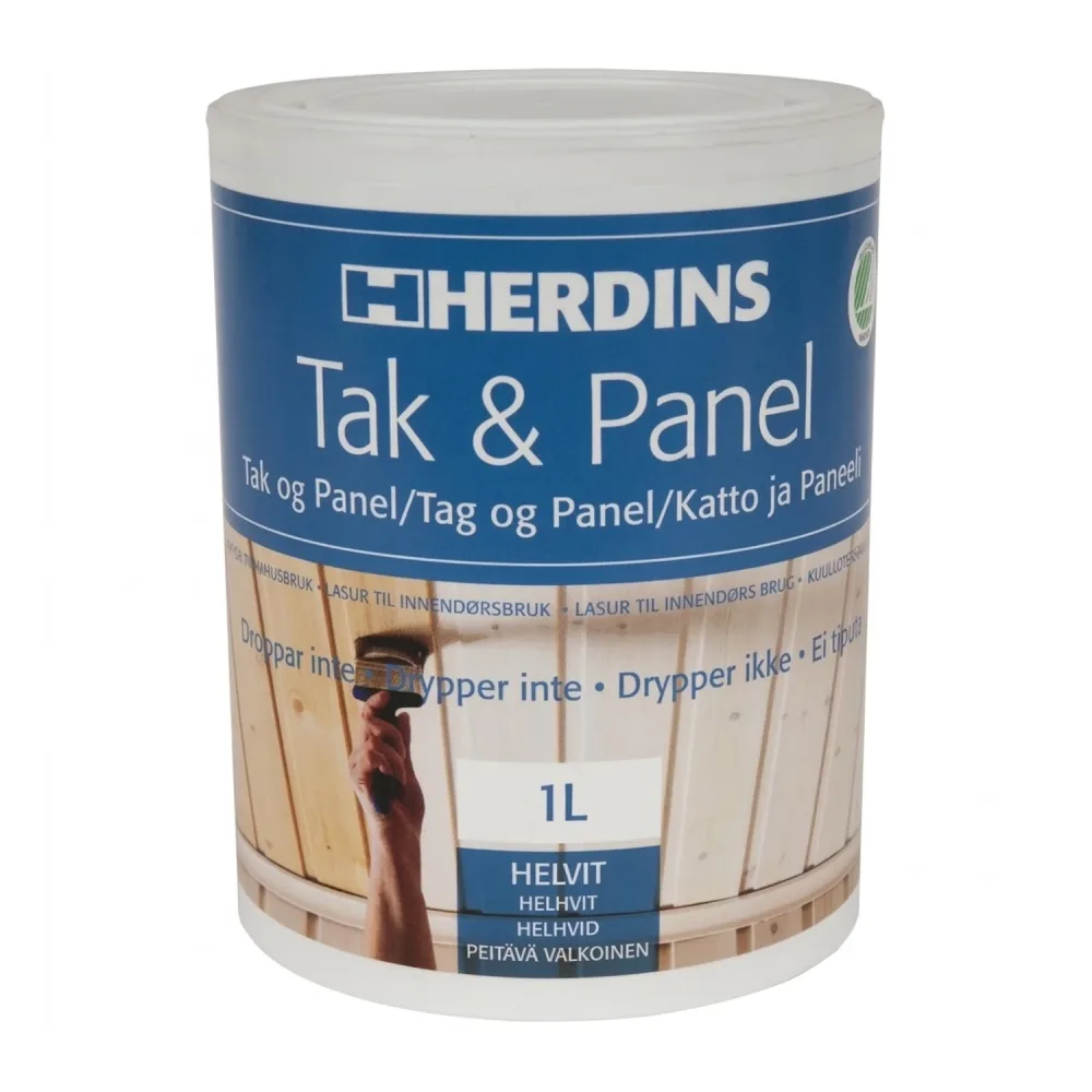 Köp Herdins Tak Och Panelfärg Helvit 1L | Gratis Frakt