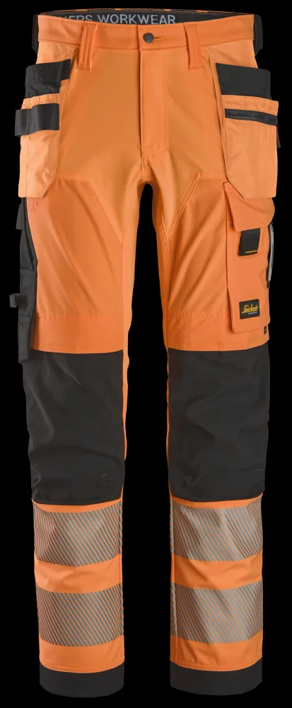 Snickers Workwear 6232 Midjebyxa orange/svart Orange/Svart