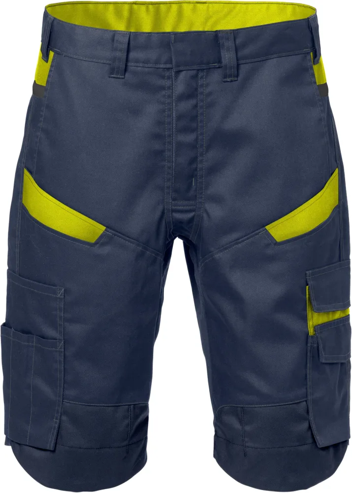 Fristads 2562 STFP Arbetsshorts marinblå/gul C54